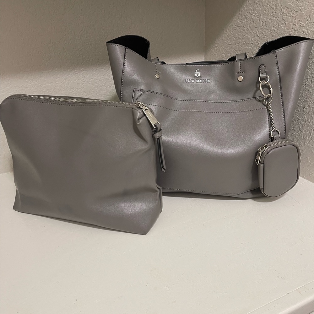 Grey Steve Madden Tote Bag